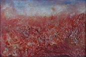 27  Rote Idylle, 1995, Mischtechnik auf Leinwand, 105cm x 70cm