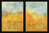 80  Diptychon 30 Kreise, 2013, Acryl auf Leinwand, 2 x 70cm x 50cm, Auftragsarbeit